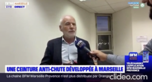 Une ceinture anti-chute dévelopée à Marseille -BFM TV – 2022