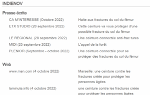 Revue de presse – Septembre octobre 2022